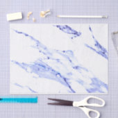 青と白の大理石 薄葉紙 (クラフト)