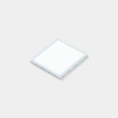 青と白の対角の線ストライプ付き付箋 ポストイット (アングル)