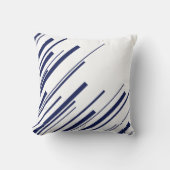 青と白の対角線 クッション (正面)