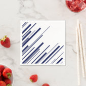 青と白の対角線 スタンダードカクテルナプキン (インサイチュ)