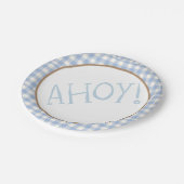 青と白の少年ベビー ペーパープレート (アングル)