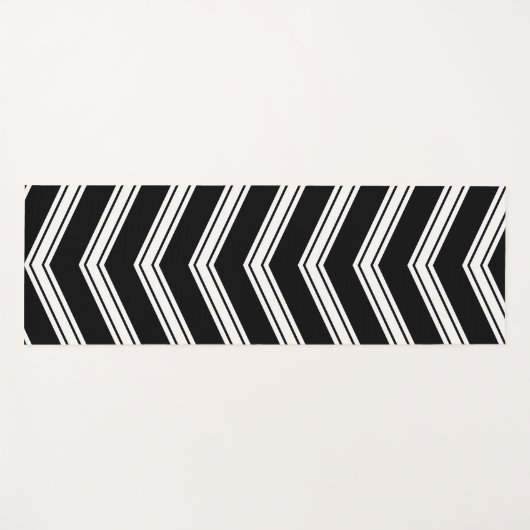 青と白の山形 ヨガマット (正面(横))