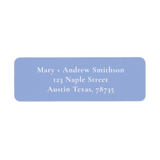 青と白の差出人住所ラベル ラベル (正面)