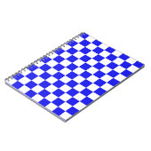 青と白の市松模様にカスタム ノートブック (左側)