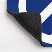 青と白の平和のシンボル マウスパッド (コーナー)