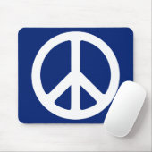 青と白の平和のシンボル マウスパッド (マウス)