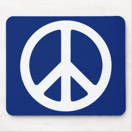青と白の平和のシンボル マウスパッド