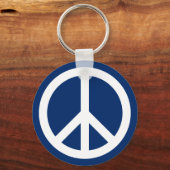青と白の平和 キーホルダー (正面)
