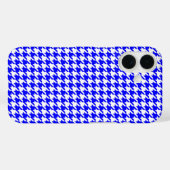 青と白の幾何学的パタ千鳥格子のーン Case-Mate iPhoneケース (裏面 (横))