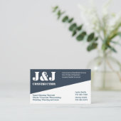 青と白の建築名刺 名刺 (スタンド正面)