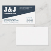 青と白の建築名刺 名刺 (正面/裏面)