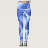 青と白の悪い絵を描仕事 レギンス (正面)