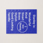 青と白の愛と言葉 ジグソーパズル (横)