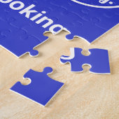 青と白の愛と言葉 ジグソーパズル (側面)