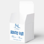 青と白の手描き弓のスケッチ結婚ズ フェイバーボックス (オープン)