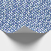 青と白の投票モダンタイポグラフィ ラッピングペーパー (角)