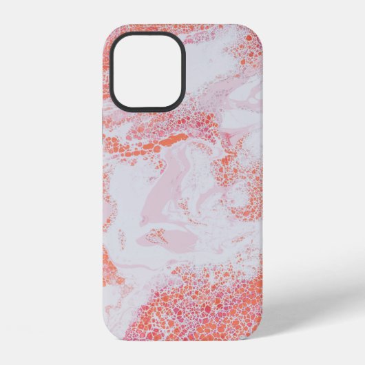 青と白の抽象画 iPhoneケース (裏面)