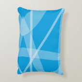 青と白の抽象芸術アクセント枕 アクセントクッション (裏面(縦))