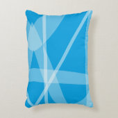 青と白の抽象芸術アクセント枕 アクセントクッション (正面(垂直))