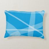 青と白の抽象芸術アクセント枕 アクセントクッション (裏面)
