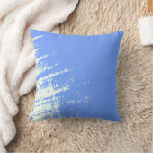 青と白の抽象芸術パターン海辺 クッション (ブランケット)
