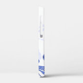 青と白の抽象芸術フローラ Case-Mate iPhoneケース (裏面 / 左)