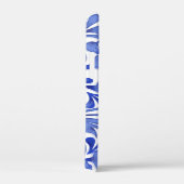 青と白の抽象芸術フローラ Case-Mate iPhoneケース (裏面 / 右)