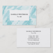 青と白の抽象芸術空のパターン 名刺 (正面/裏面)