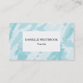 青と白の抽象芸術空のパターン 名刺 (正面)
