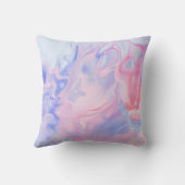 青と白の抽象芸術絵画の5 クッション (裏面)