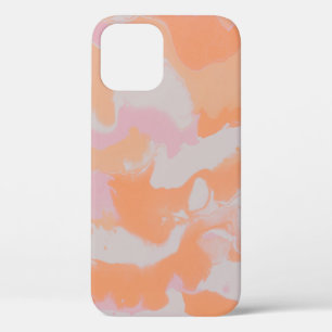 青と白の抽象芸術絵画2 iPhone 12ケース