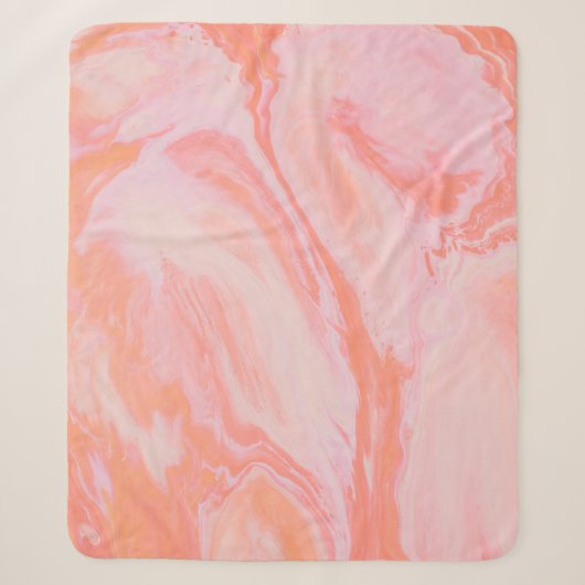 青と白の抽象芸術絵画  シェルパブランケット (正面)