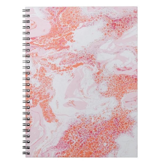 青と白の抽象芸術絵画 ノートブック (正面)