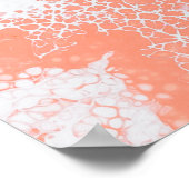 青と白の抽象芸術絵画 ポスター (角)