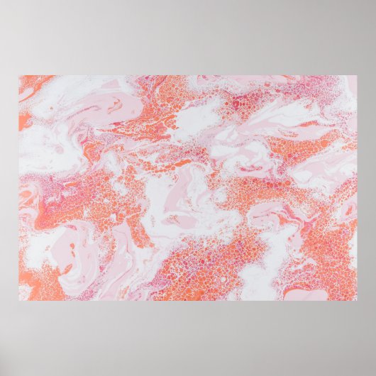 青と白の抽象芸術絵画 ポスター (正面)