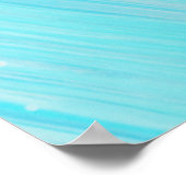 青と白の抽象芸術絵画 ポスター (角)