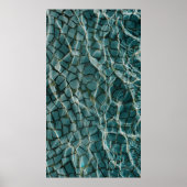 青と白の抽象芸術絵画 ポスター (正面)