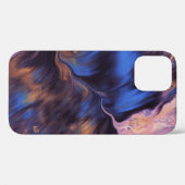 青と白の抽象芸術絵画 Case-Mate iPhoneケース (裏面 (横))