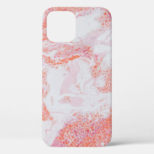 青と白の抽象芸術絵画 iPhone 12ケース