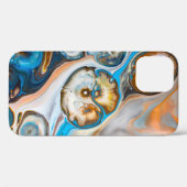 青と白の抽象芸術絵画 Case-Mate iPhoneケース (裏面 (横))