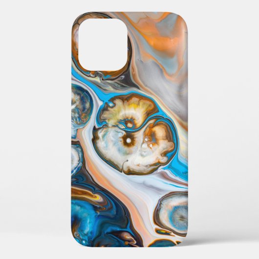 青と白の抽象芸術絵画 Case-Mate iPhoneケース (裏面)