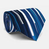 青と白の抽象芸術 ネクタイ (ロール)