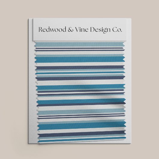 青と白の数々のストライプ ファブリック