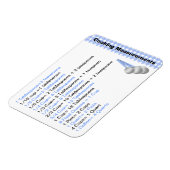 青と白の料理測定チャート磁石 マグネット (左側)