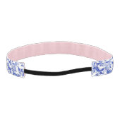 青と白の旋回パターエレガントン アスレチックヘッドバンド (裏面)