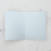 青と白の旋回抽象デザイン 空白の カード (内部)