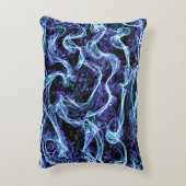 青と白の旋回枕 アクセントクッション (裏面(縦))