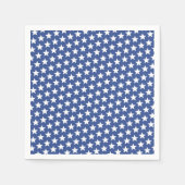 青と白の星かわいいカスタム スタンダードカクテルナプキン (正面)
