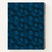 青と白の星空の夜の天体のスケッチ本 ノートブック (裏面)