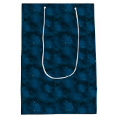 青と白の星空の夜 ミディアムペーパーバッグ (裏面)